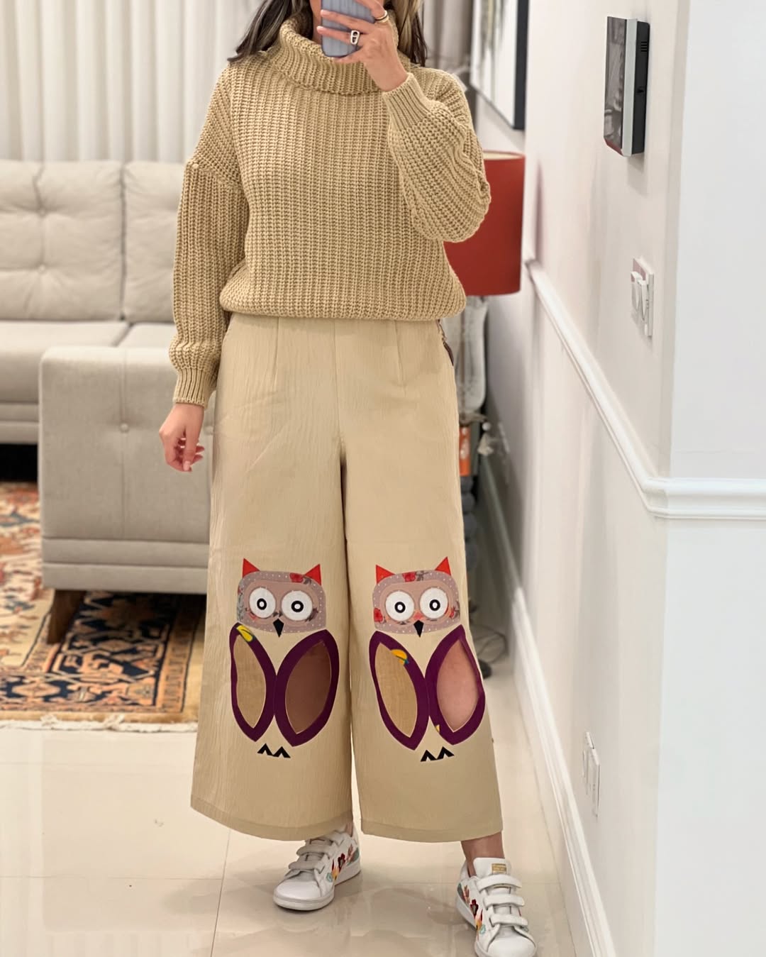 🦉Elegant Owl Cotton Culottes