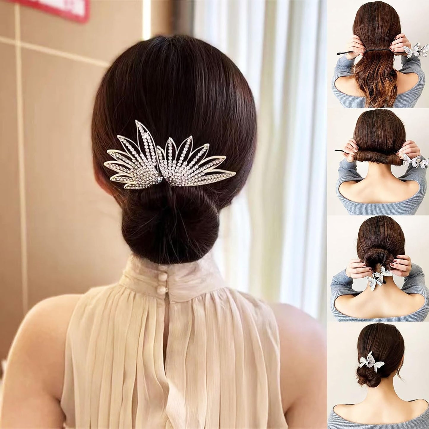 Magic Bun Maker with Rhinestone