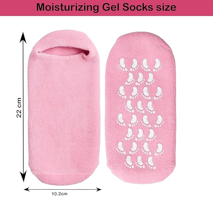 SilkySoft - Silicone Heel Socks - Set of 2 Pairs (4 pcs)
