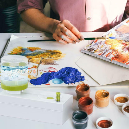 Painting Station with Brush Cleaner & Rinser